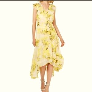 Floral Chiffon High-Low Wrap Maxi Dress - (US 10)